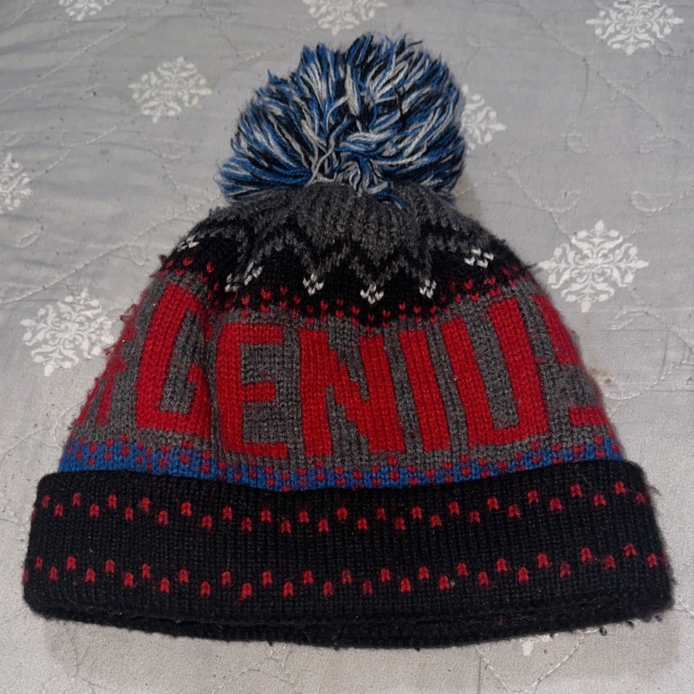 Place Red and Black Knit Hat